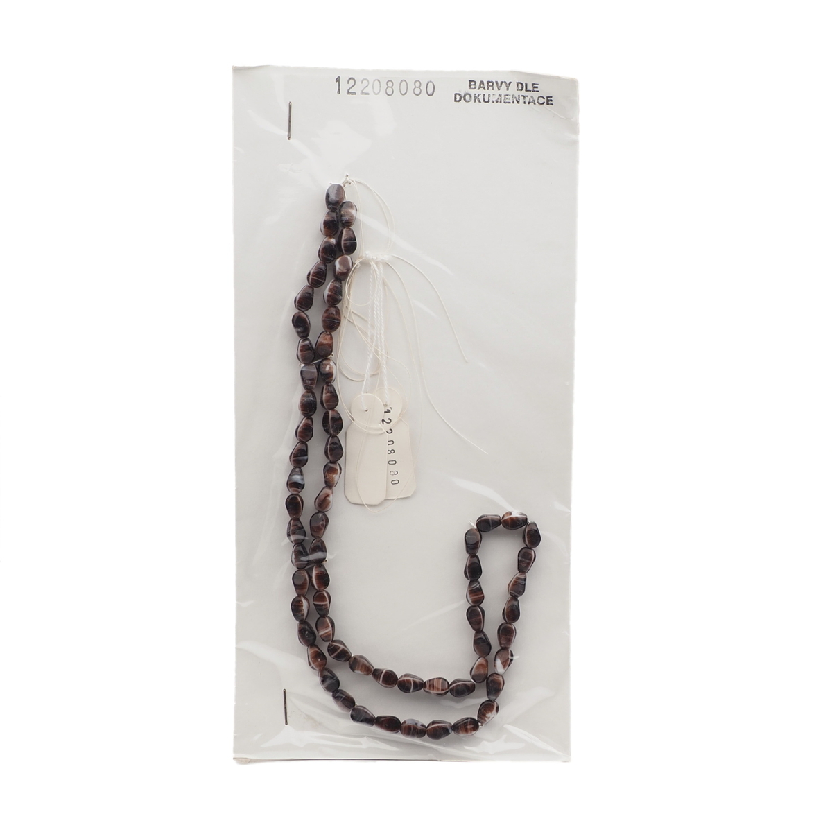Vintage Czech necklace element marble glass beads 
