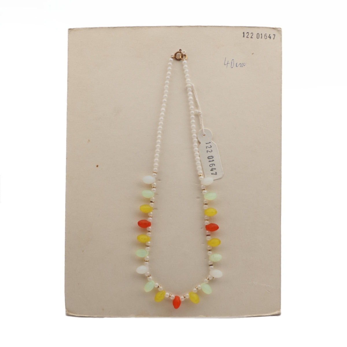 Vintage Czech necklace fruit drop pendant glass beads 