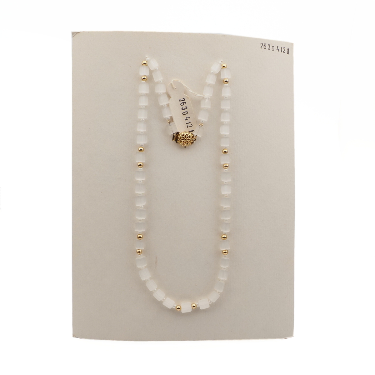 Vintage Czech necklace crystal satin atlas pentagon glass beads 