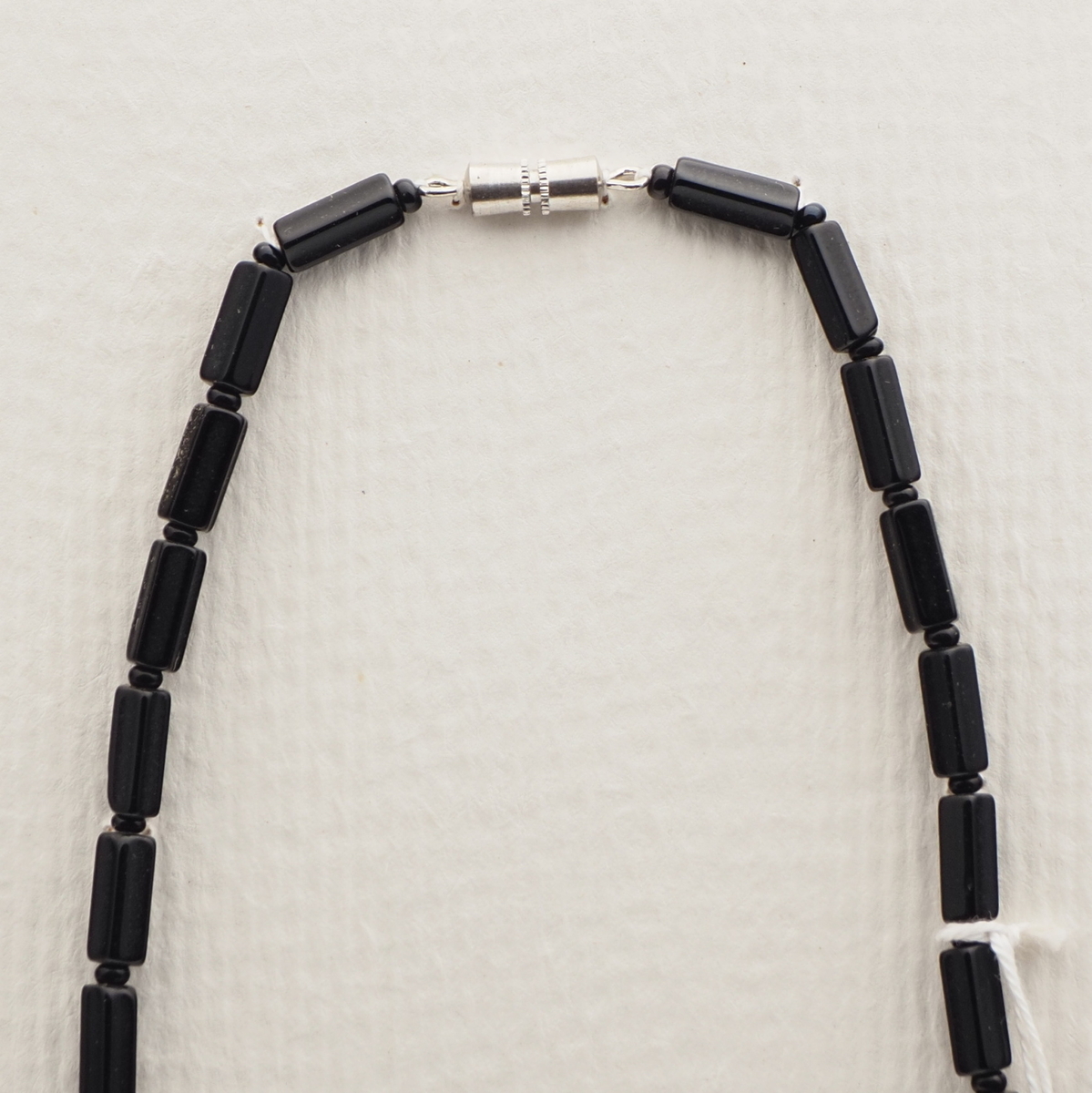 Vintage Czech necklace yellow black clear marble pentagon pearl glass beads 
