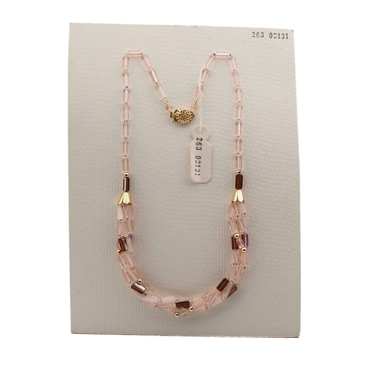 Vintage Czech 1 to 4 strand necklace vitrail topaz clear pentagon glass beads 