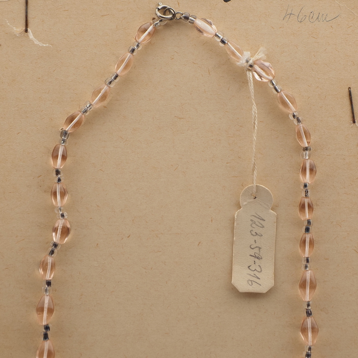Vintage Czech necklace gradual pink bicone glass beads 