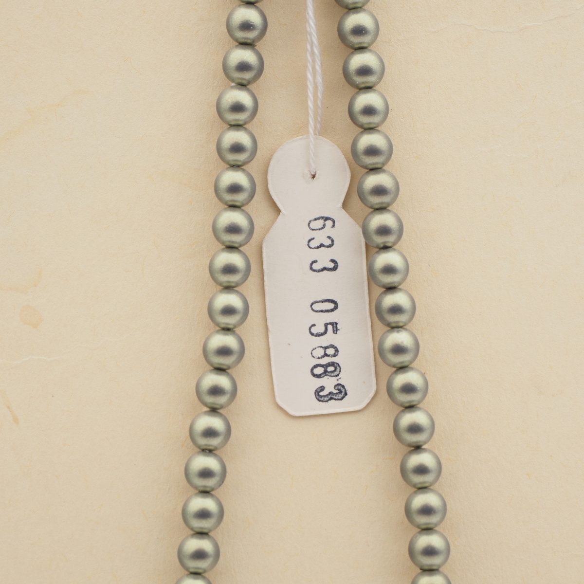 Vintage Czech necklace matte gold pearl glass beads 