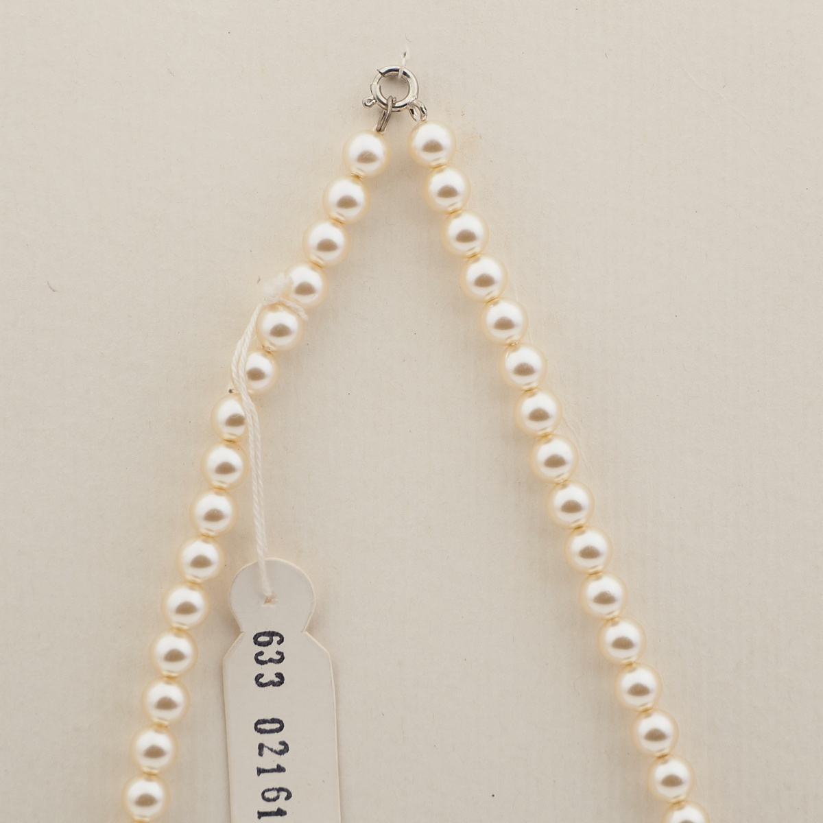 Vintage Czech necklace pearl metallic pink opaline glass beads 