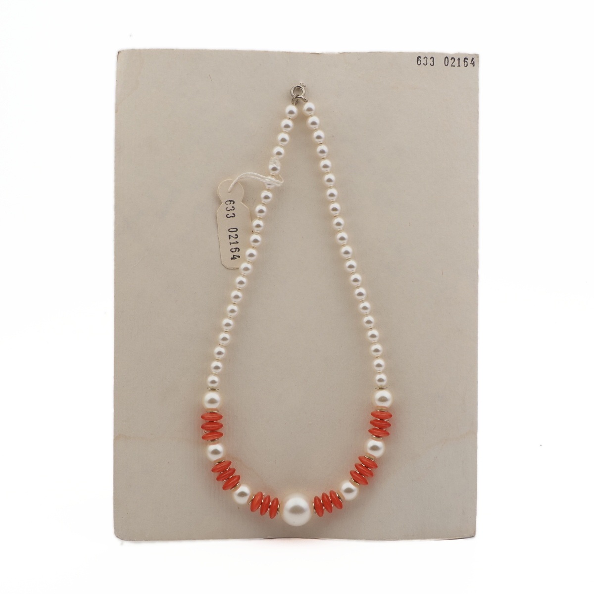 Vintage Czech necklace pearl pink opaline glass beads