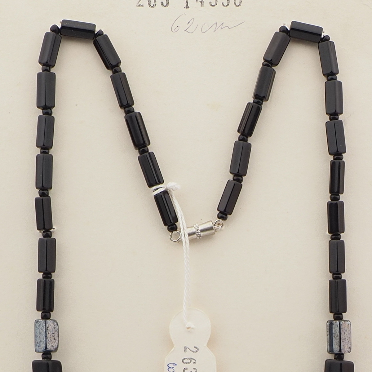 Vintage Czech necklace hematite black purple faceted glass beads