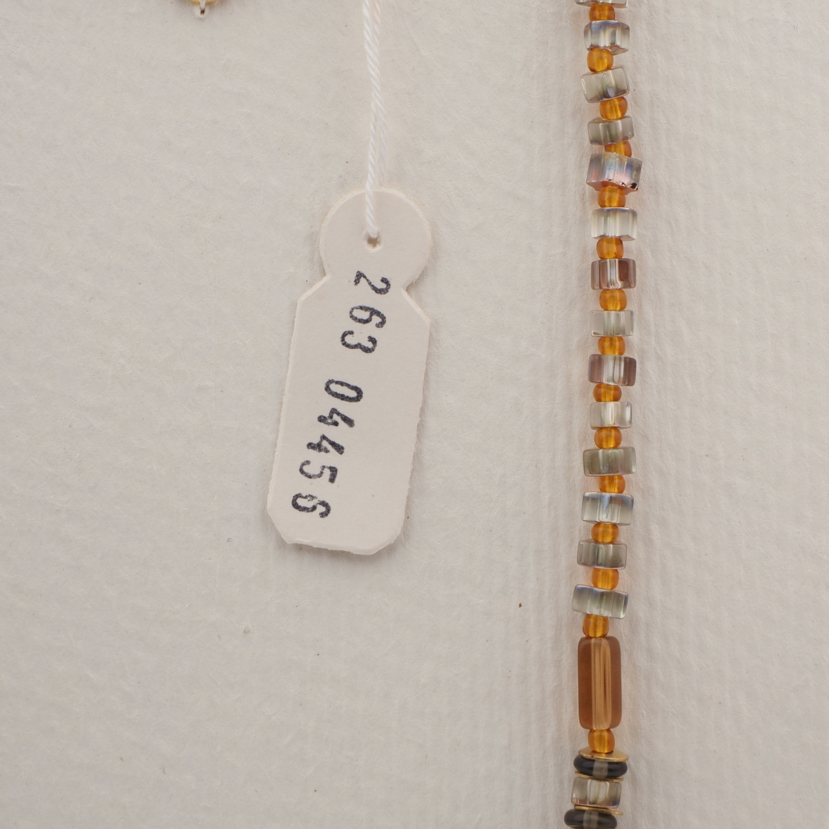 Vintage Czech necklace topaz pentagon bugle AB rondelle glass beads 