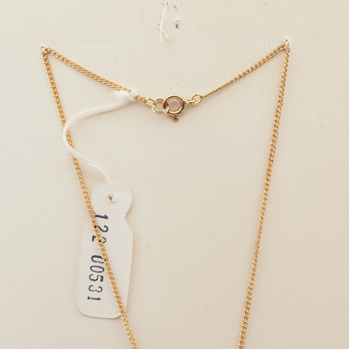 Vintage Czech gold chain necklace frost rondelle pendant glass bead