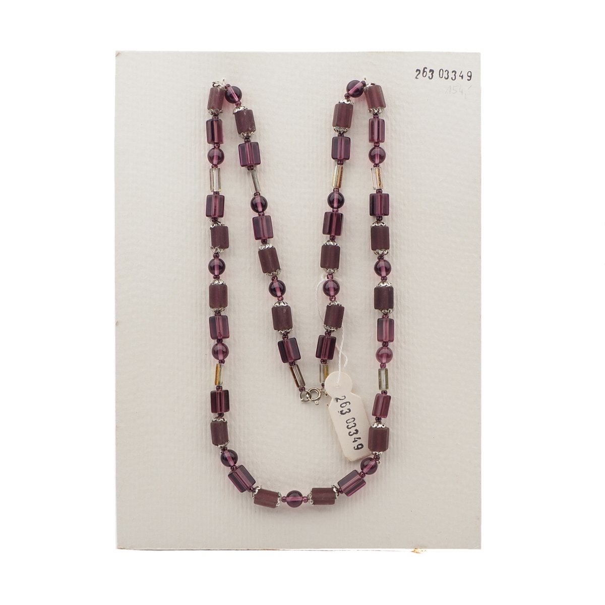 Vintage Czech necklace purple gold vitrail clear glass beads