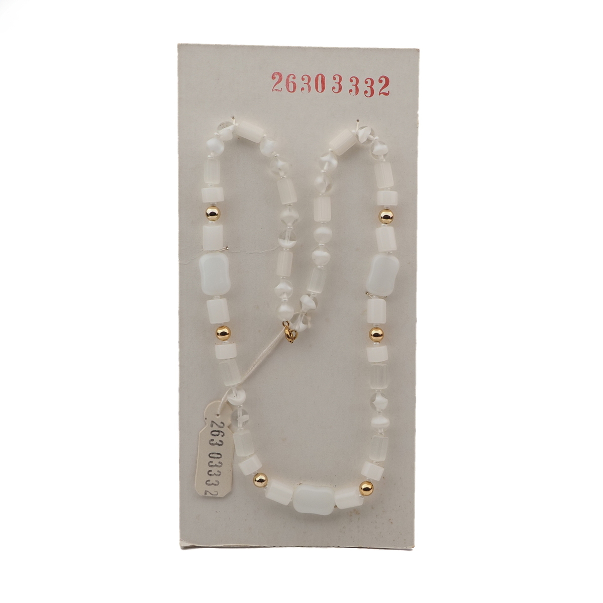 Vintage Czech necklace frost satin atlas opaline bicolor glass beads 20"