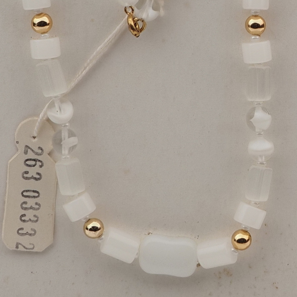 Vintage Czech necklace frost satin atlas opaline bicolor glass beads 20"