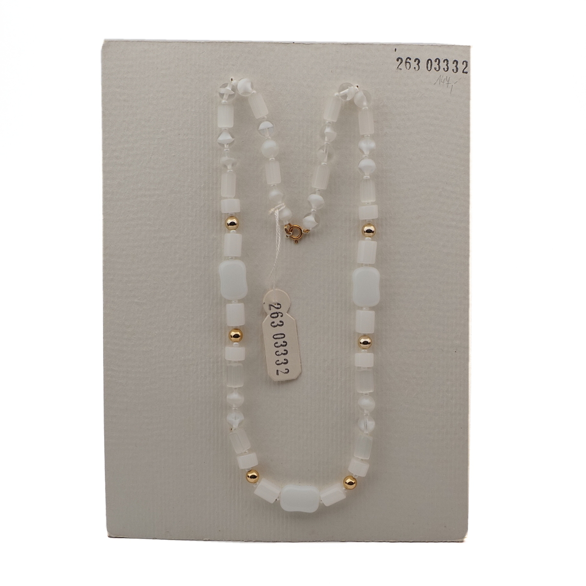 Vintage Czech necklace frost satin atlas opaline bicolor glass beads 