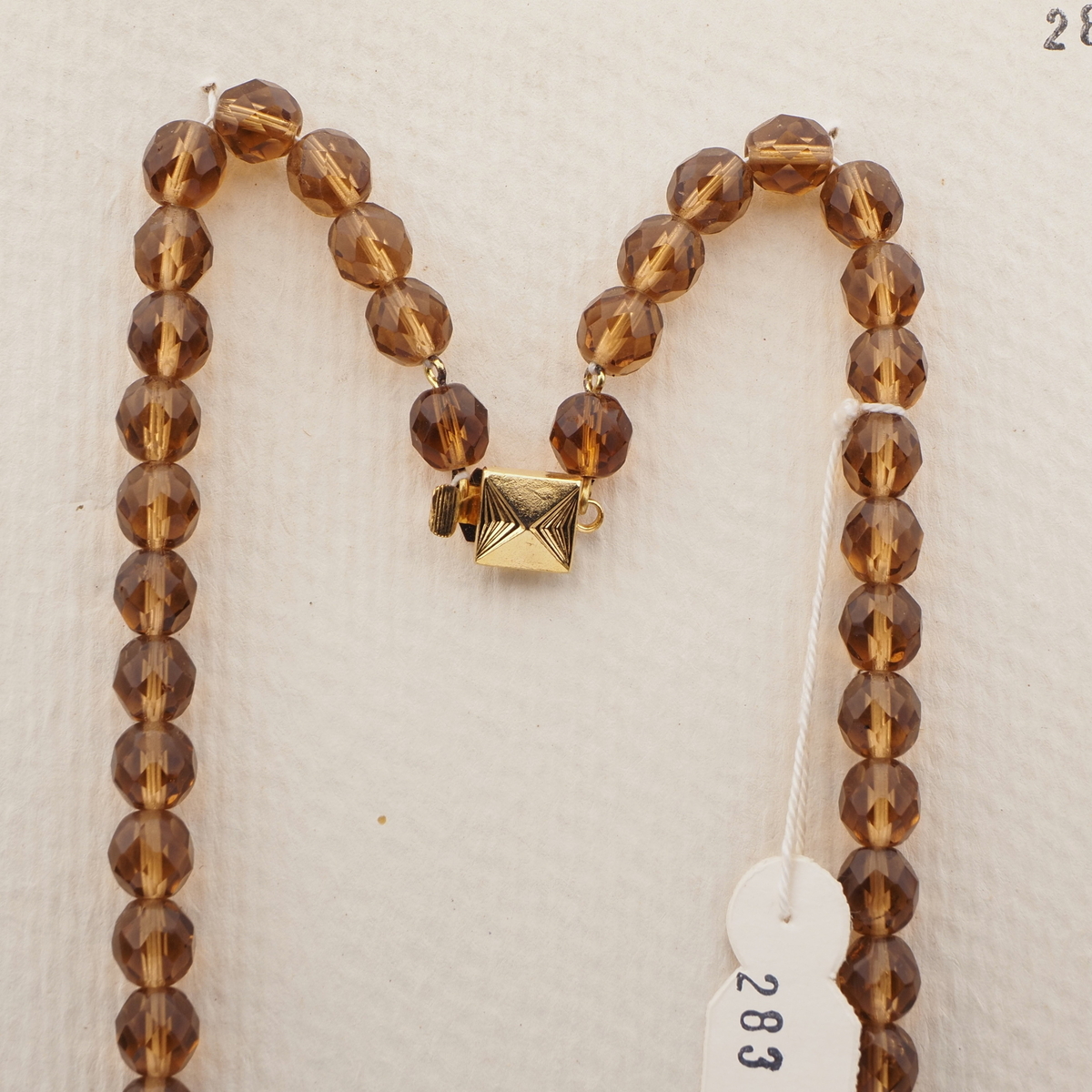 Vintage Czech necklace topaz aventurine gold swirl lampwork glass beads