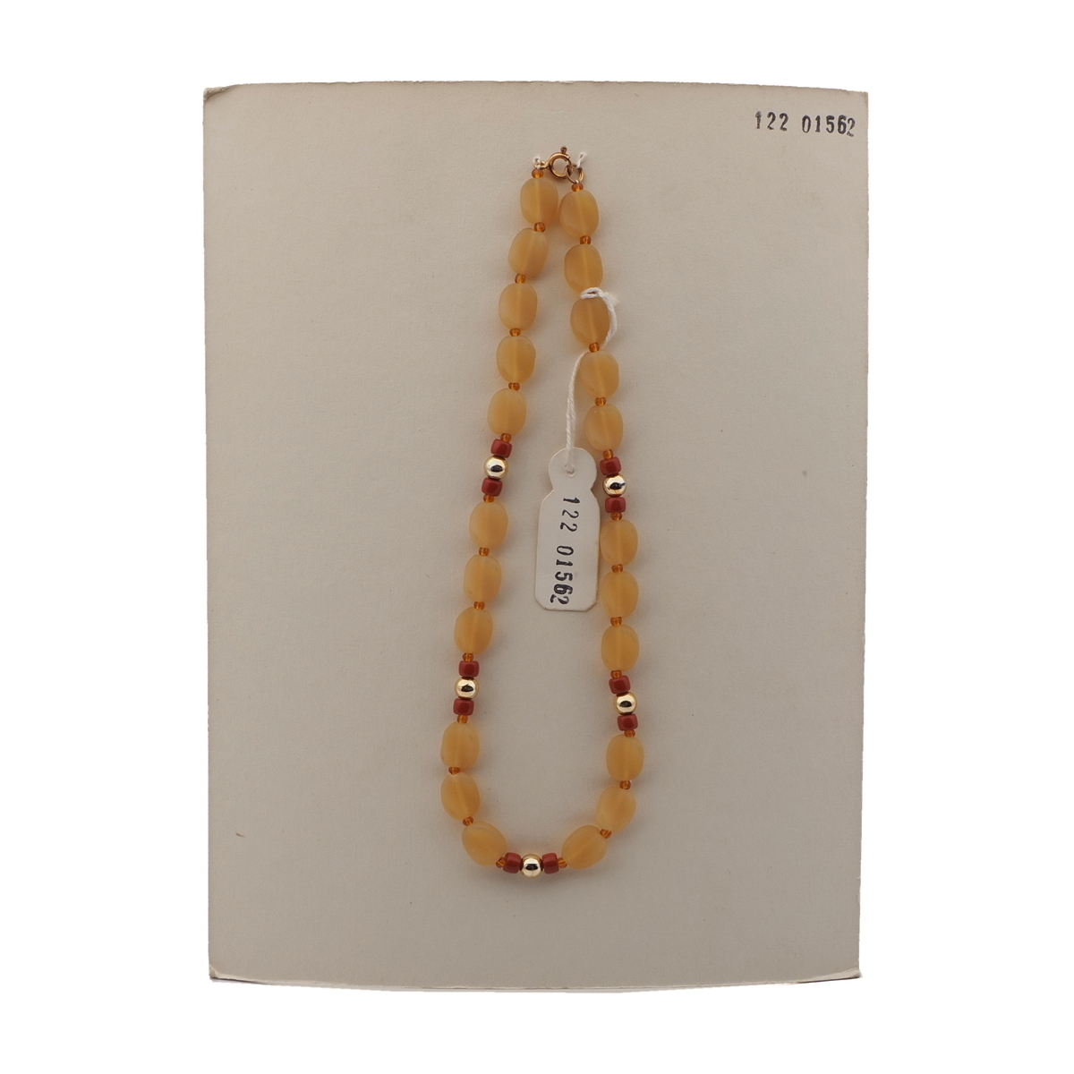 Vintage Czech necklace frost topaz brown glass beads