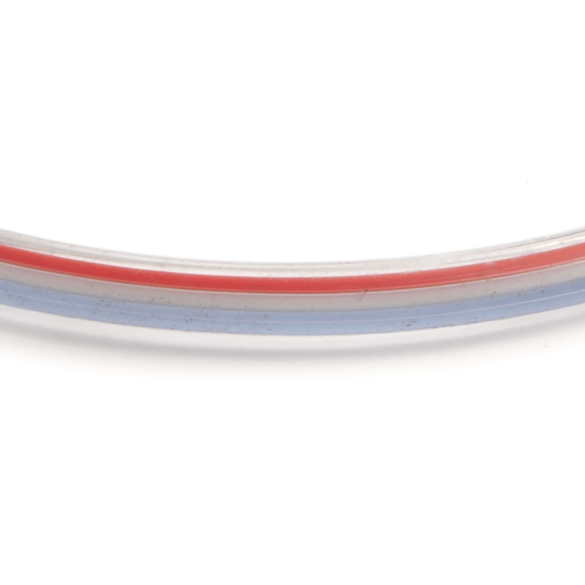 Large antique Czech red white blue striped glass bangle hoop ring 69mm