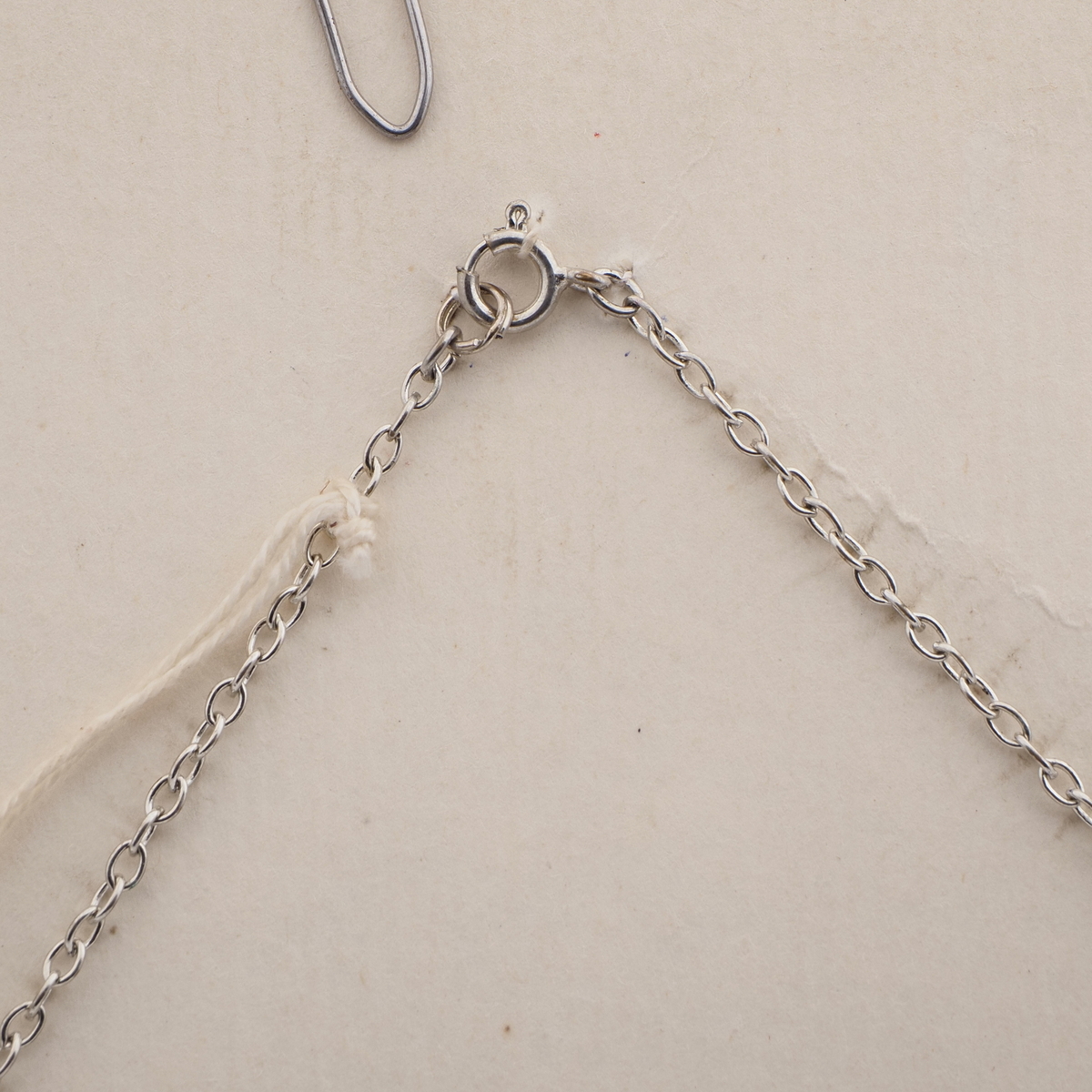 Vintage Czech chain necklace clear pentagon arc round faceted glass beads