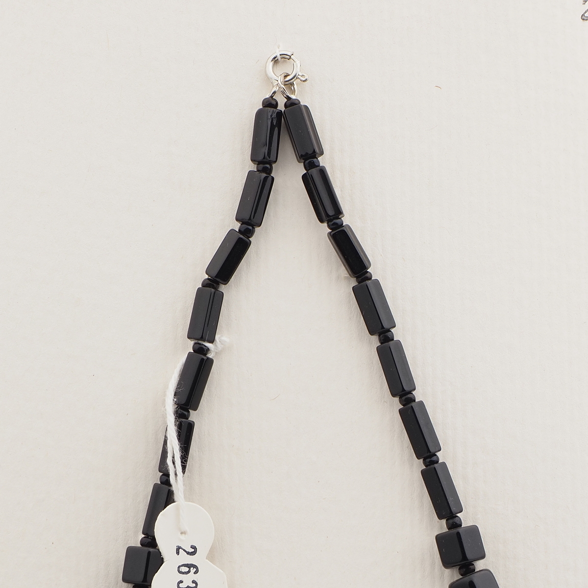 Vintage Czech necklace black hematite purple glass beads