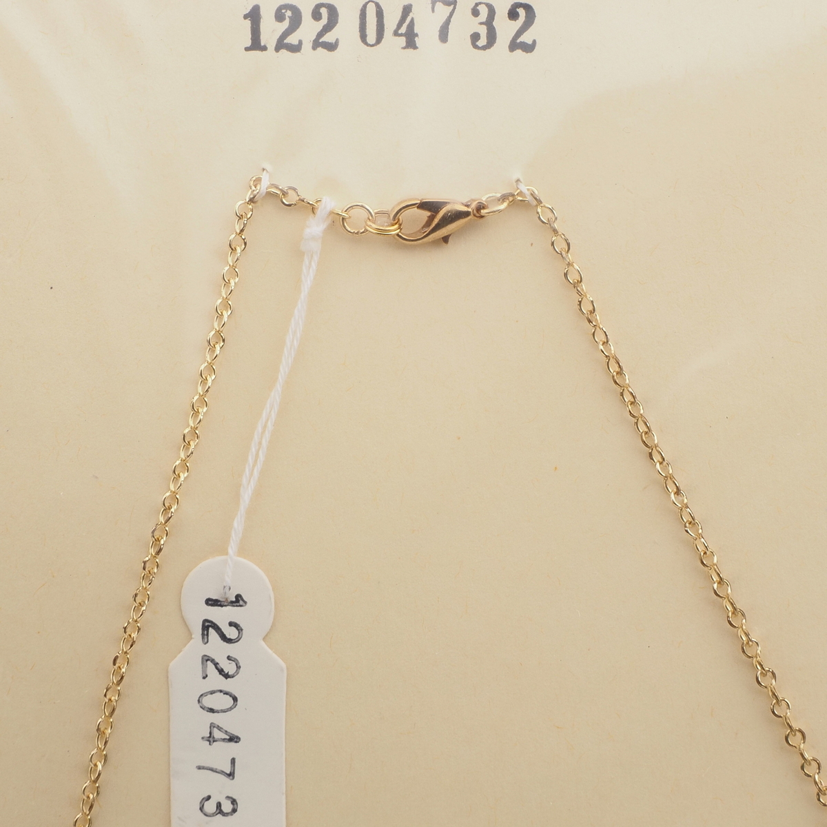 Czech vintage chain necklace gilt topaz satin beige glass beads