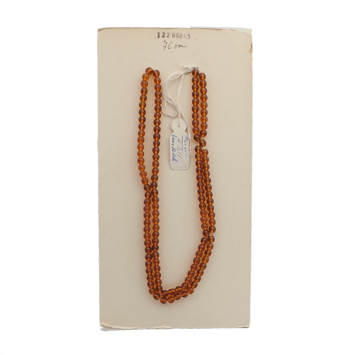 Vintage Czech necklace element topaz glass beads