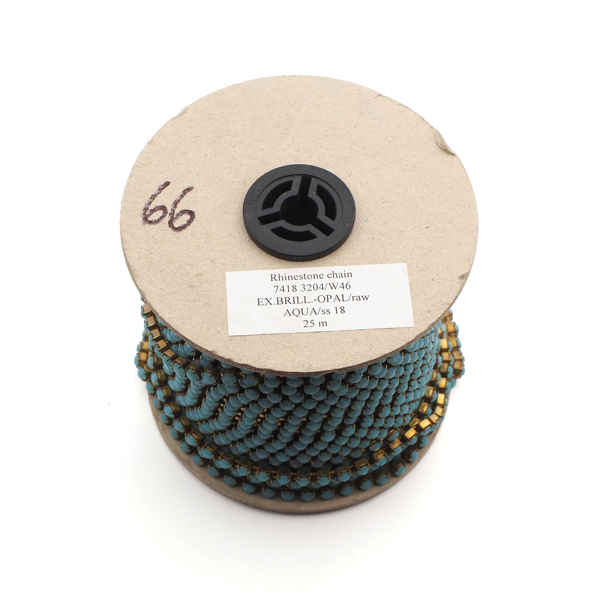 Blue aqua opaline ex brill. Chaton Rhinestone cup chain srae brass jewelry Preciosa ss18, 1 meter