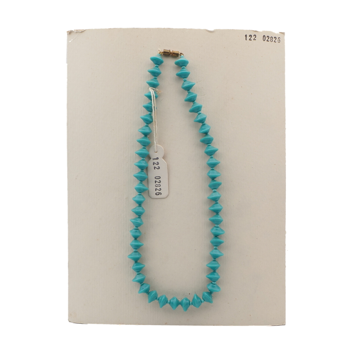 Vintage Czech necklace turquoise glass beads 