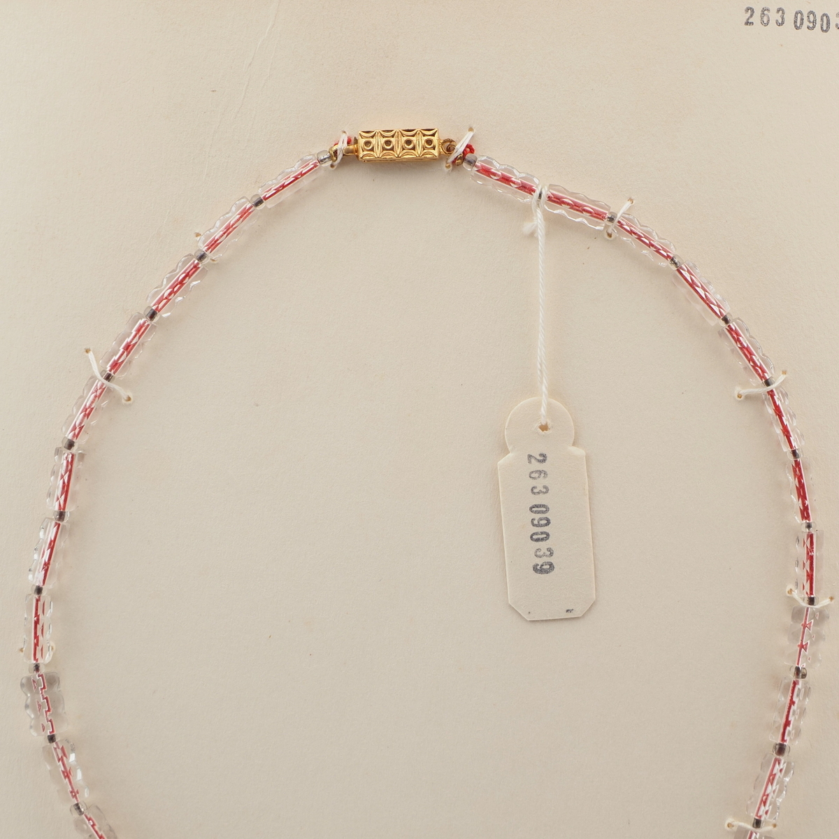Vintage Czech necklace crystal pentagon faceted glass beads  