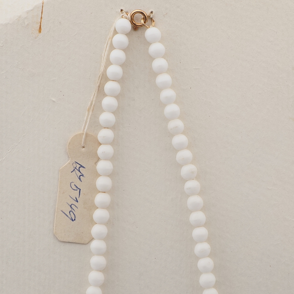 Vintage Czech necklace black white glass beads