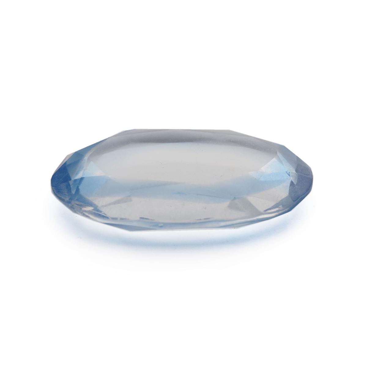 Czech antique blue bicolor oval glass rhinestone 30x22mm