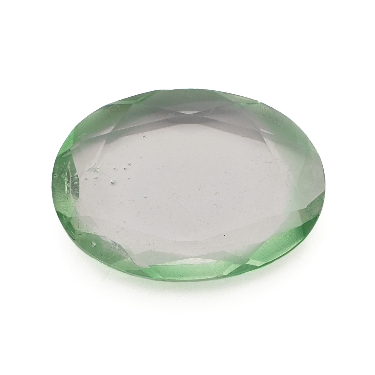 Czech antique green bicolor oval glass rhinestone 30x22mm
