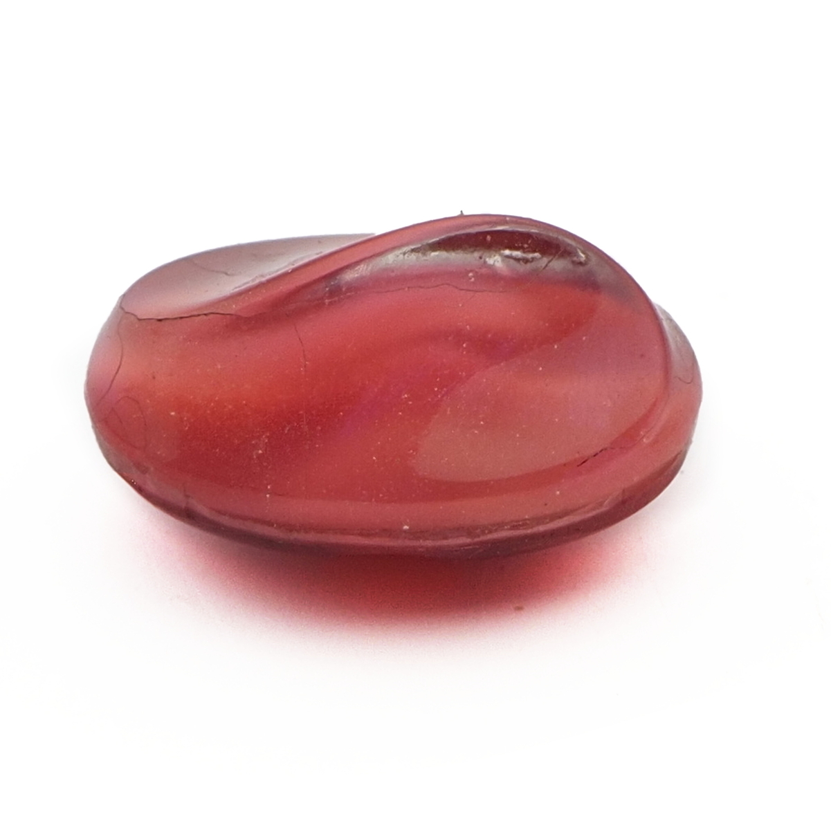 Vintage Czech Deco dragons breath pink moonglow glass button 15mm