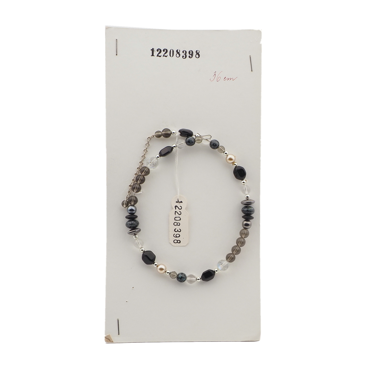Vintage Czech glass bead wired choker necklace