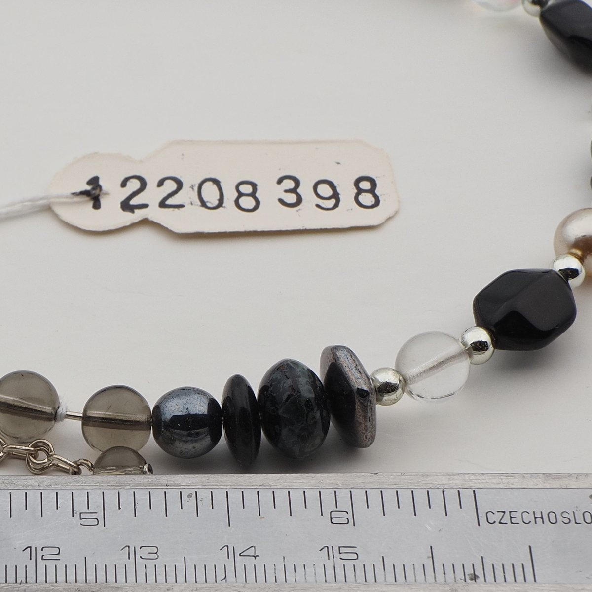 Vintage Czech glass bead wired choker necklace