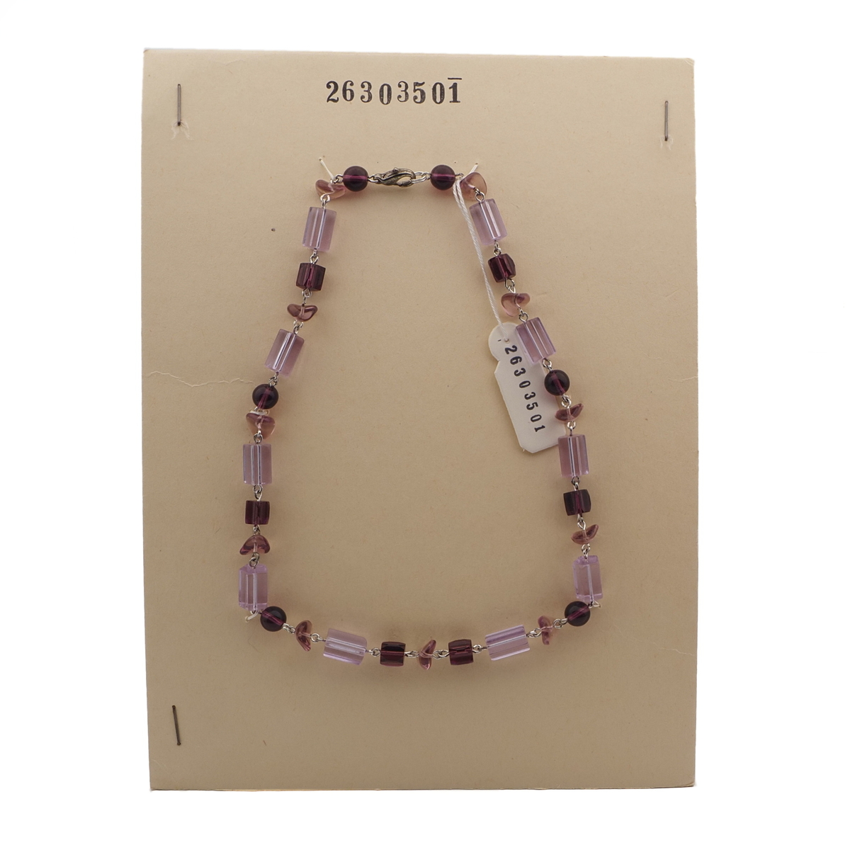 Vintage Czech link necklace blue glass beads 