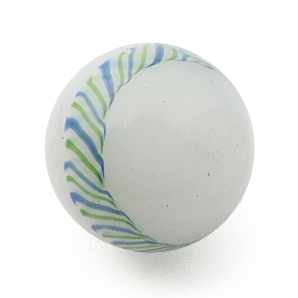 Antique Czech filigree spiral white opaline micro lampwork ball glass button 12mm