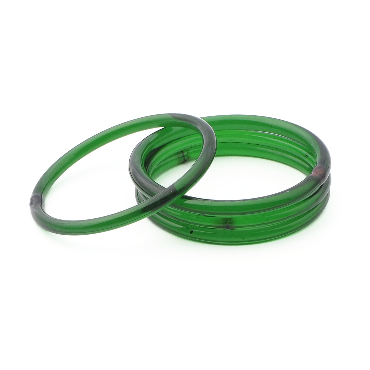 Green glass bangles discount