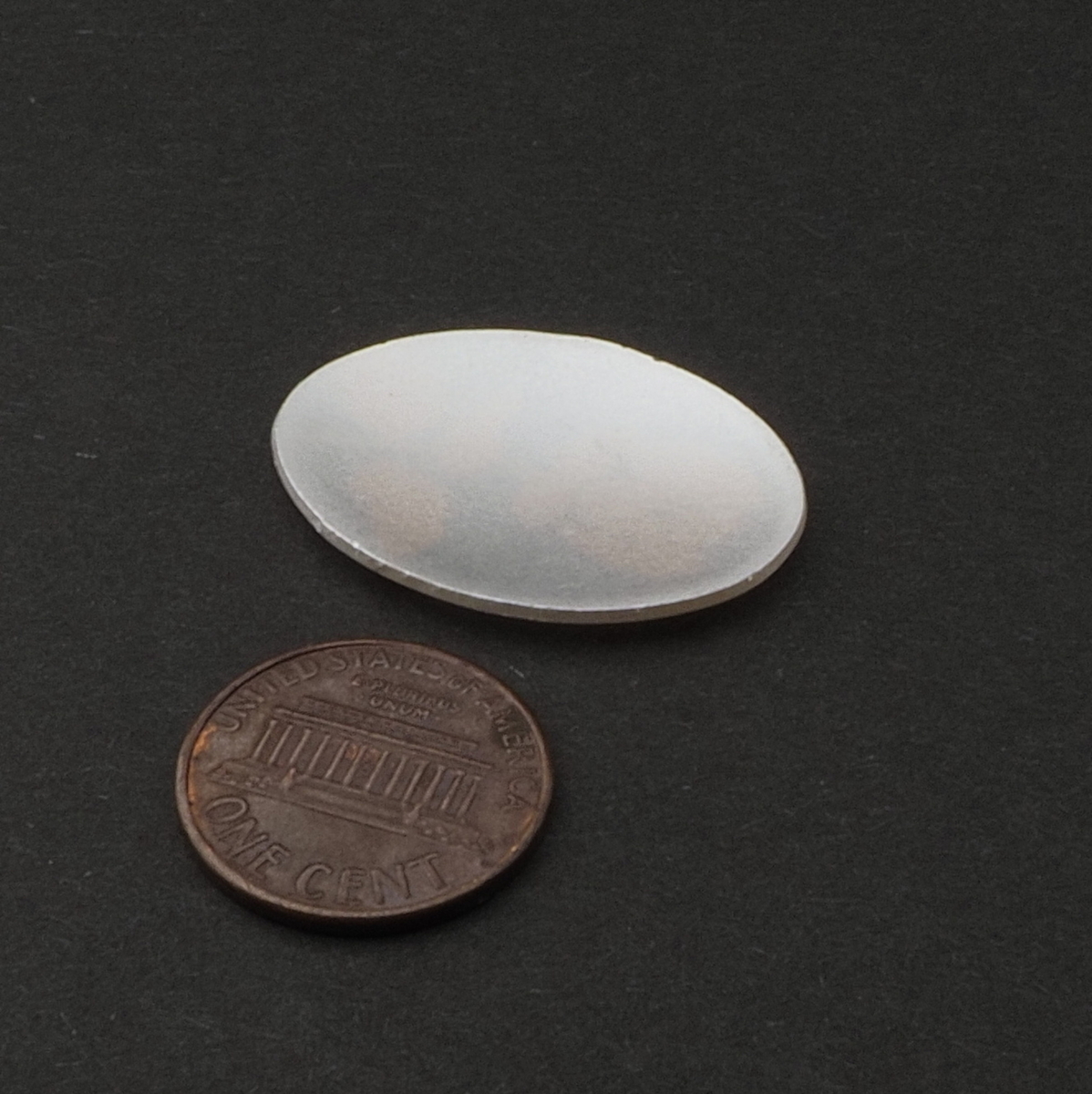 Vintage Czech rose flower oval glass cabochon jewelry element 30x22mm