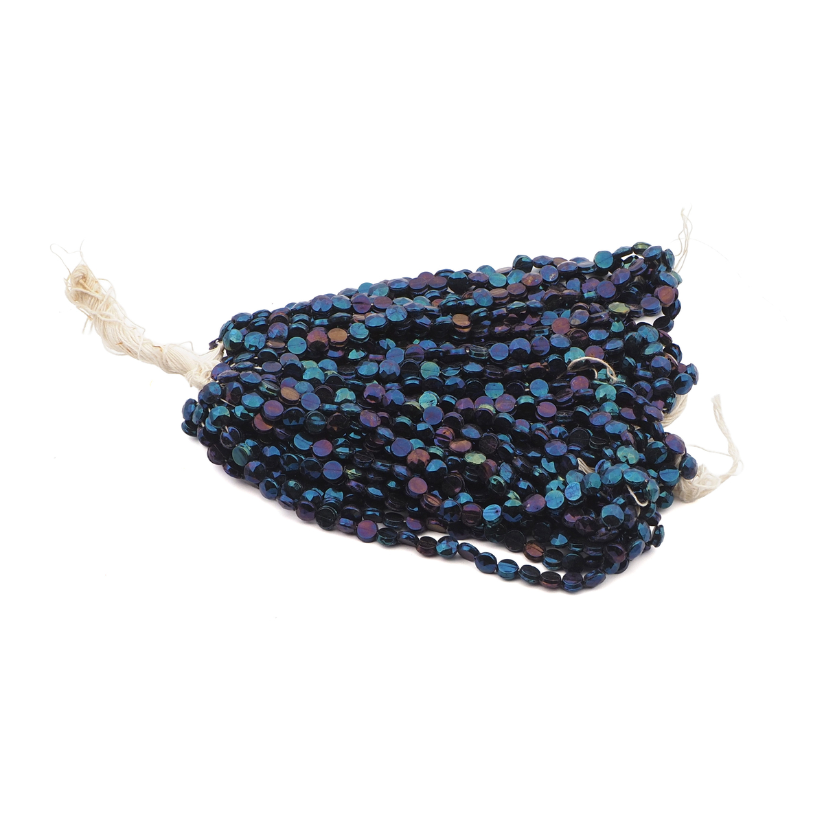 Peacock violet lustre faceted round nailhead flat back glass beads Master Hank 5.6 mm Czech  - kopie