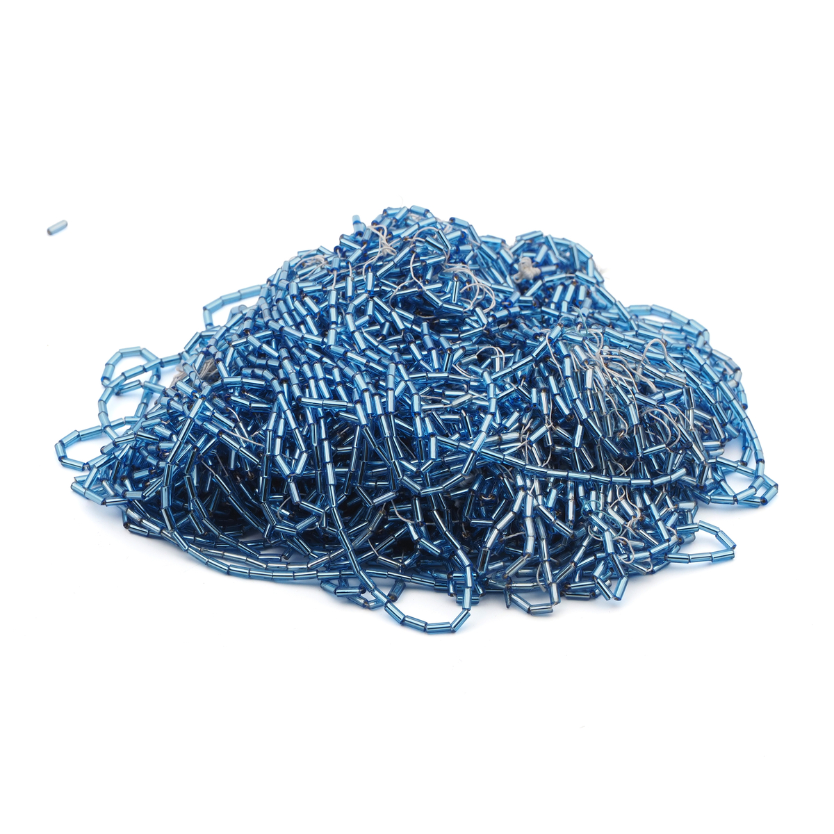 Master Hank lt. blue silver lined bugle seed glass beads 12/0 160g Vintage Czech
