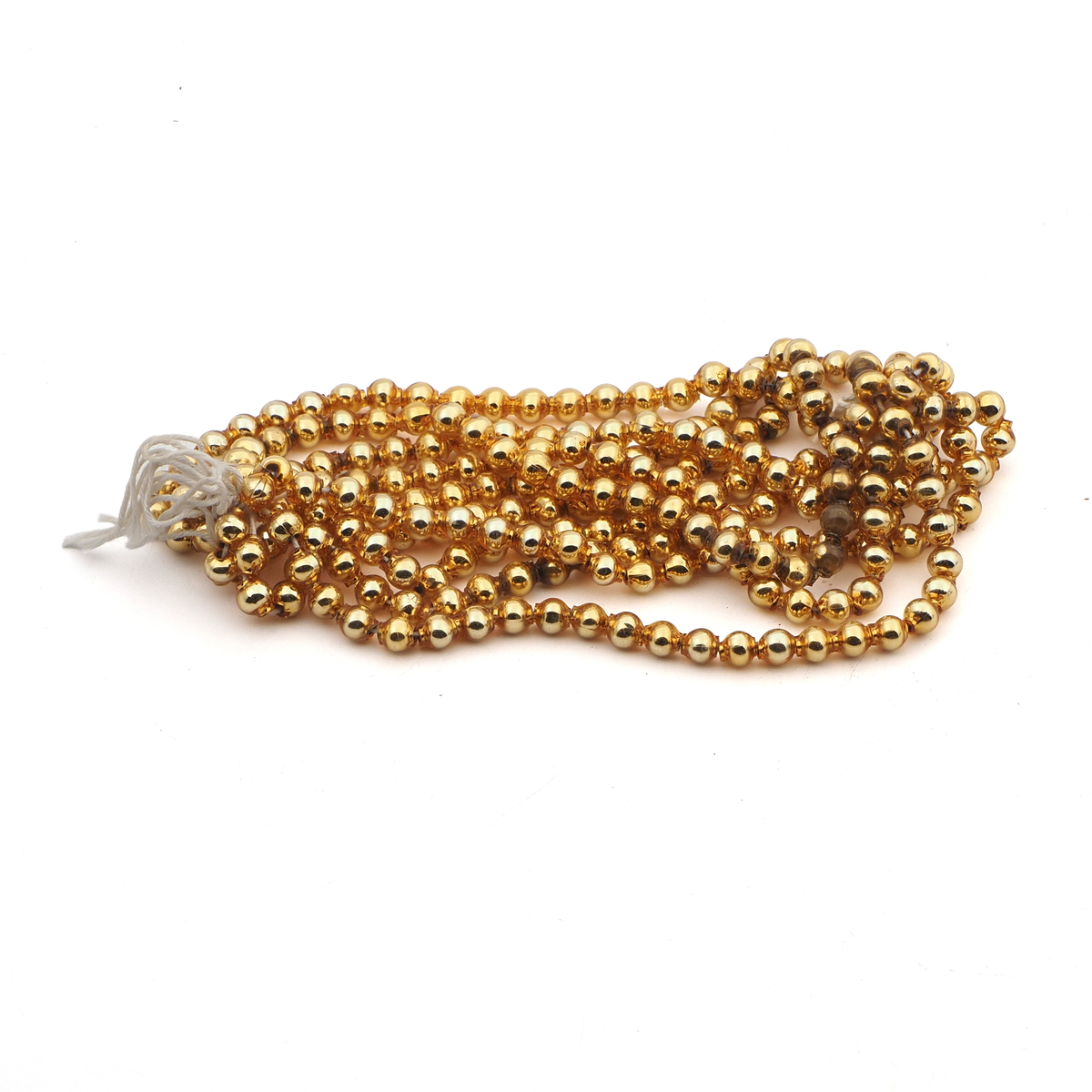 Lot 250pcs Czech round blown mercury glass gold Christmas garland beads 6 mm