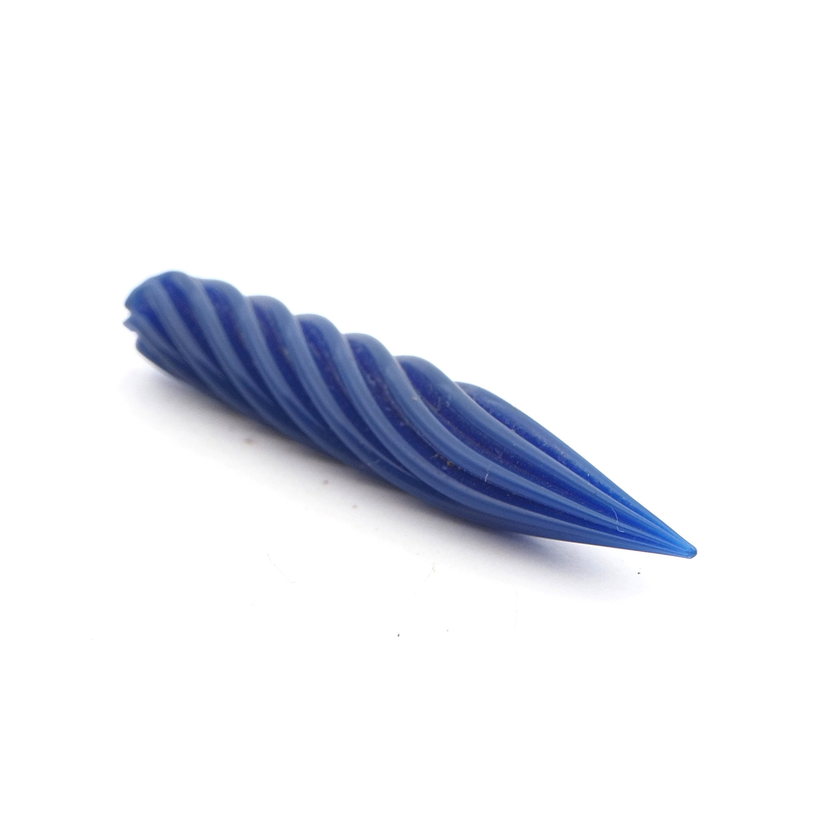 Vintage Bohemian German twisted Blue art glass calligraphy ink dip dipping pen nib