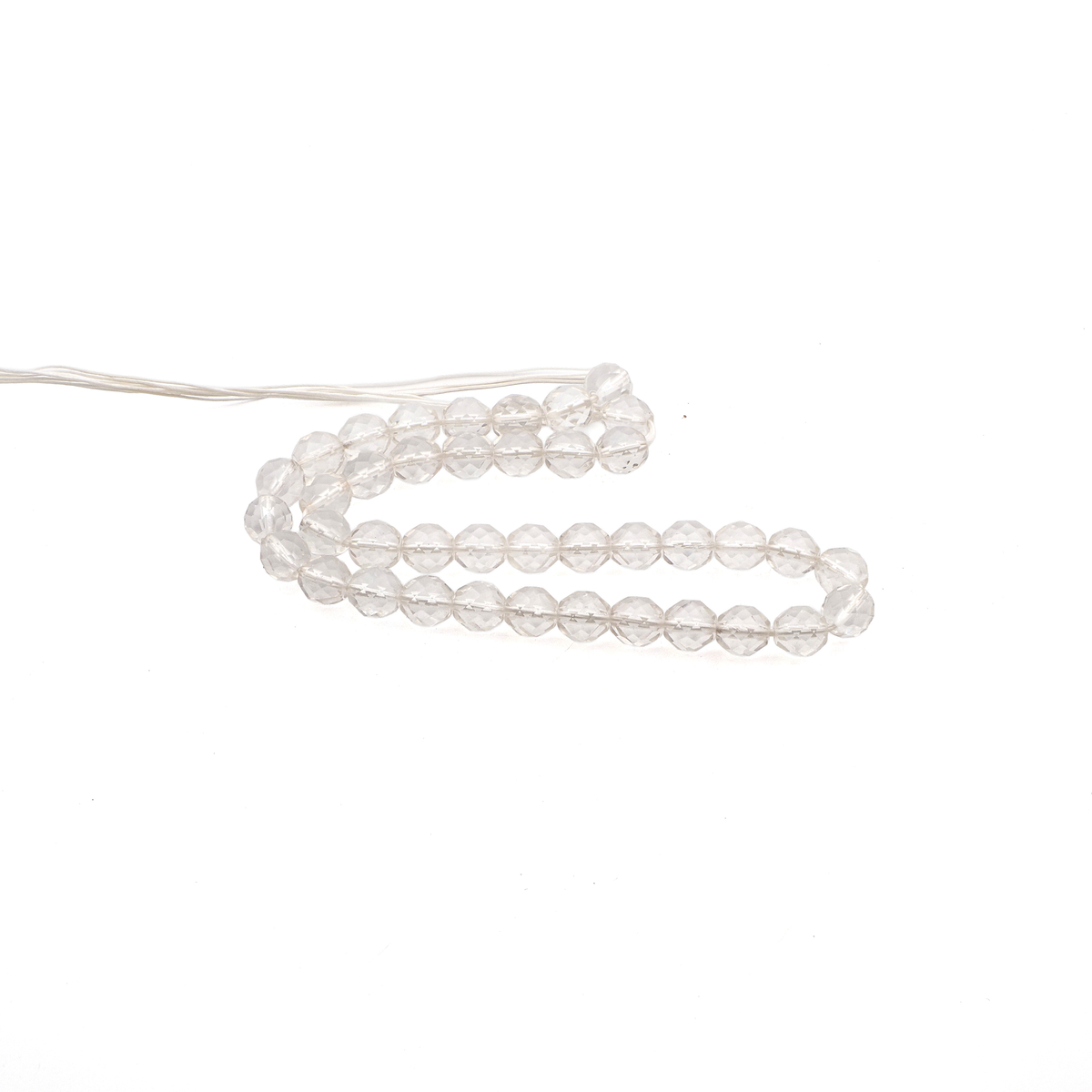 Clear crystal faceted glass Beads 40pcs 12mm Czech vintage strand