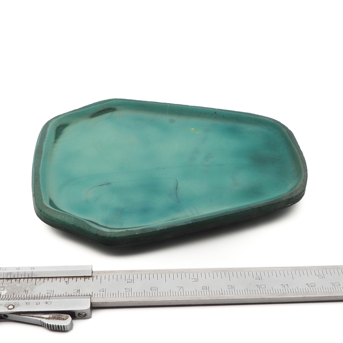 Art Deco Schlevogt Ingrid dark malachite jade glass dressing table set mirror insert