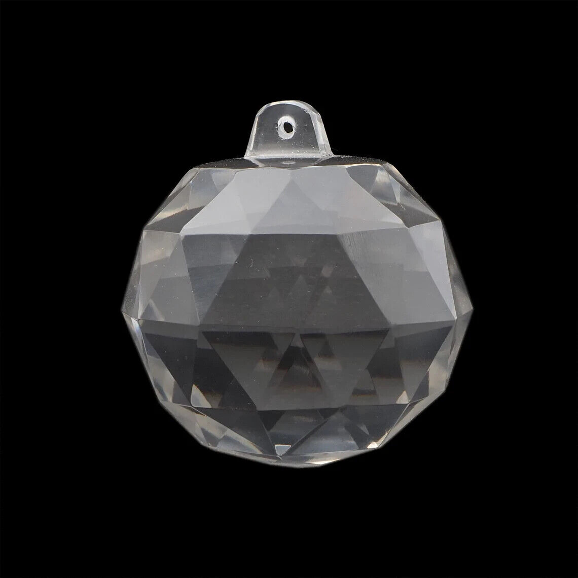 Extra large Czech vintage faceted crystal glass Chandelier ball prism 59mm