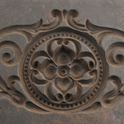 Antique Art Nouveau cast iron architectural frieze cornice floral plaster mold