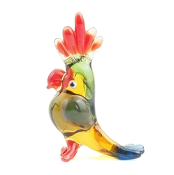 Czech lampwork glass tropical parrot bird figurine ornament