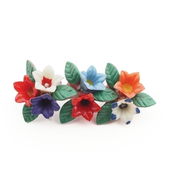 Vintage 30's celluloid flowers pin brooch 