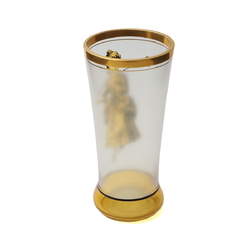 Antique Bohemian gold gilt Victorian lady glass