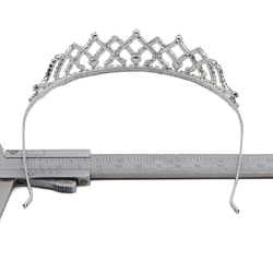 Czech glass rhinestone silver tone tiara crown ball pageant wedding graduation