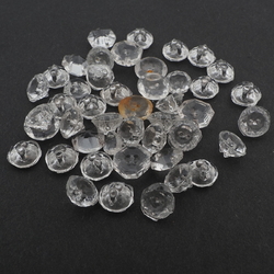 Lot (40) Vintage Czech crystal clear dimi doll glass buttons