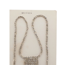 Sample card Deco Geometric Czech vintage rhinestone jewelry Necklace 